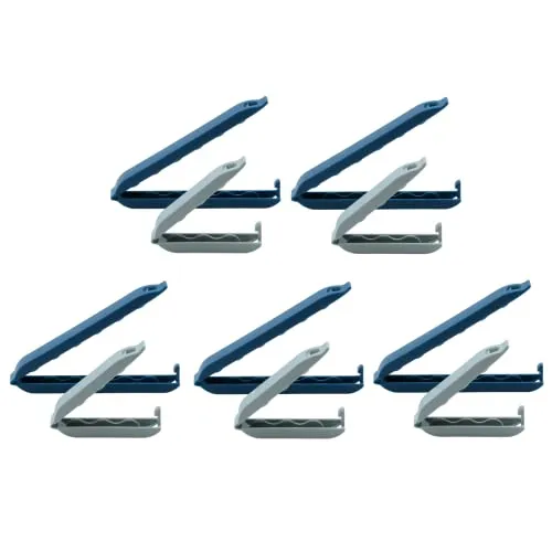 10x Tüten-Verschlussclips Klammerverschlüsse in zufälliger 2er Farbmischung Tütenclips Beutelverschluss Beutelklammern Lebensmittel Snacks