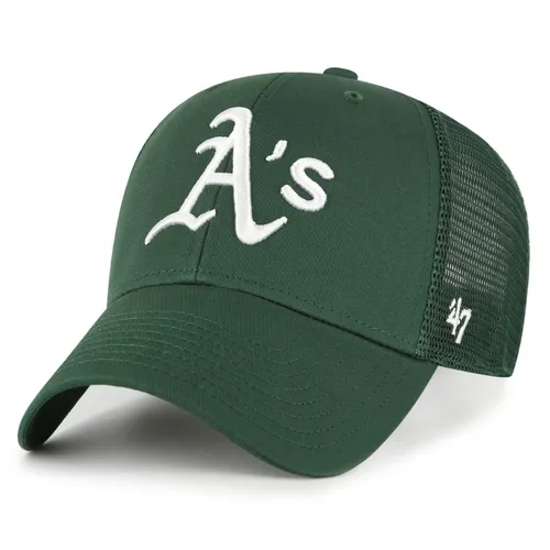 Brand Snapback Cap - BRANSON Oakland Athletics dunkelgrün - Stylische Snapback Cap für Herren in dunkelgrün, ideal für Freizeit und Sport. Einheitsgröße und hochwertiges Material sorgen für optimalen Tragekomfort.