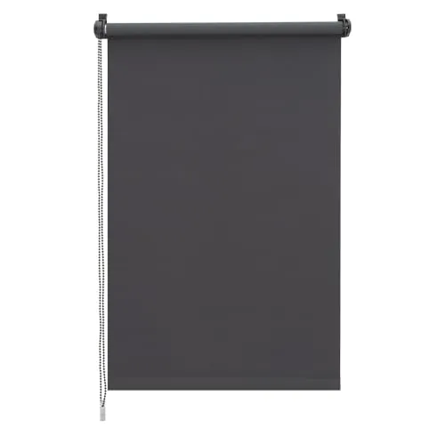 Sekey Verdunklungsrollo ohne Bohren Klemmfix 45 cm breit, Seitenzugrollo Hitzeschutz Sichtschutz und Sonnenschutz Wandmontage Deckenmontage Klemmrollo für Fenster & Tür, 45 x 130cm, Grau