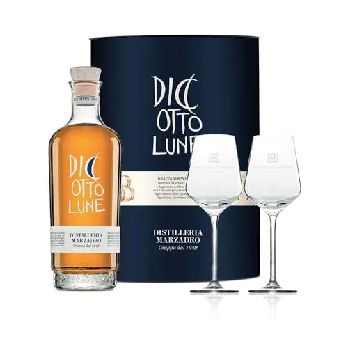 Marzadro Le Diciotto Lune Geschenkset mit 2 Gläsern 0,5l 41% Vol.