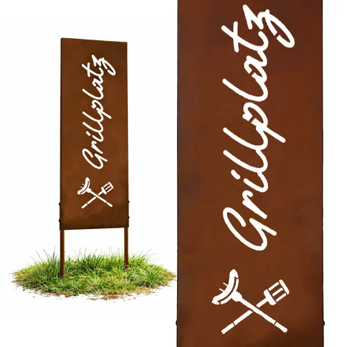 Produktbild Relaxdays Edelrost-Gartendeko, Braun, Metall – Stilvoller Blickfang für Ihren Garten