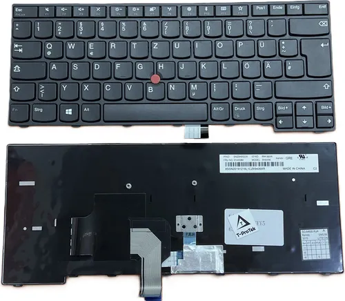 DEUTSCHE-Tastatur Schwarz Rahmen mit Trackpoint für Lenovo ThinkPad E470 20H10056MZ