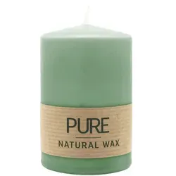 PURE NATURAL WAX Stumpenkerze Smaragd von WENZEL - Kerzen aus 100% natürlichen Rohstoffen, CO2-neutraler Abbrand und bis zu 26 Stunden Brenndauer. Ideal für ein gemütliches Ambiente.