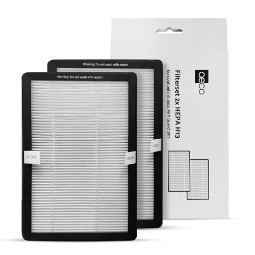 aeco H13 HEPA Filter für aeco AirX Guard 2-in-1 Turmventilator, für Midea MFP-120i (BL) 2 in 1 Turmventilator, für Pro Breeze OmniAir 105cm rotorloser Ventilator mit Luftreiniger, 2er-Pack, FQ150CJ-2