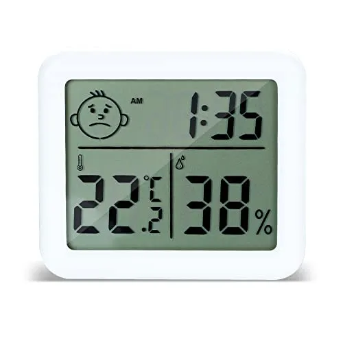 Livired Digitales Thermometer Hygrometer Innen, Mini Raumthermometer, LCD Bildschirm Thermo-Hygrometer, für Gewächshaus,Heim und Büromessgeräte
