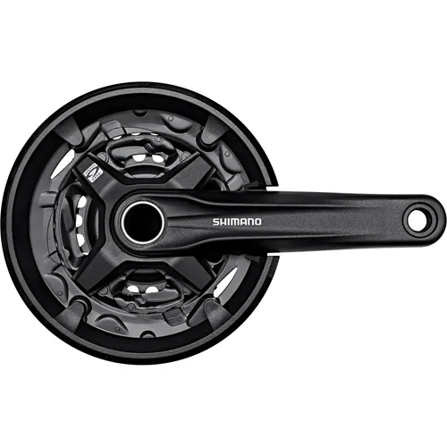 Shimano Unisex Tretlager 2092836010, Schwarz, 170 mm - Kurbel & -garnituren, geeignet für 3 x 9 Kettenschaltungen mit robuster 2-Piece Achsaufnahme für optimale Leistung und Langlebigkeit.