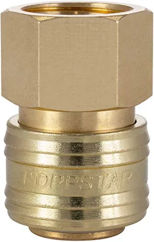 Poppstar Schnellkupplung Druckluft NW 7,2 mit 1/2 Zoll Innengewinde für Druckluft-Anschluss
