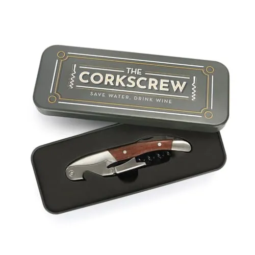 balvi Korkenzieher The Corkscrew Türöffner und Multifunktionswerkzeug in Metallschachtel Blech