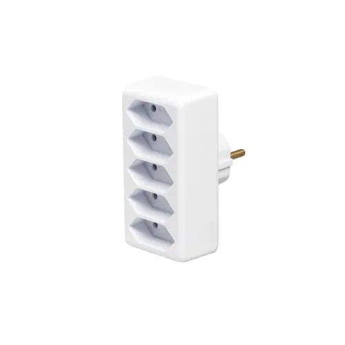 Multistecker Adapterstecker Schutzkontakt Verteiler Mehrfachstecker 5-Fach (5 Euro)
