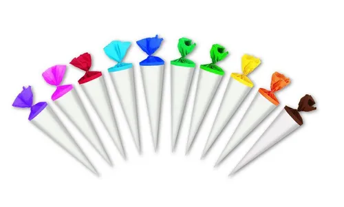 Livepac Office Schultüte Bastel Schultüte / Länge: 35cm / rund / Farbe: weiß mit dunkelgrünen K
