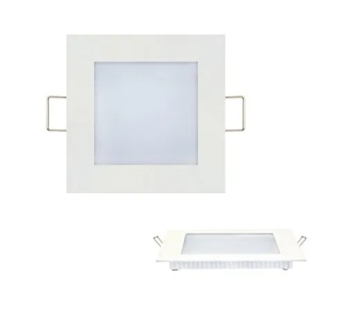 3w Modern Design LED Panel mit weisser Rahmen Unterputz Einbauleuchte Einbaulampe Deckenleuchte Deckenlampe Lampe Lichtpanel Eckig 90x90 mm Neutralweiss