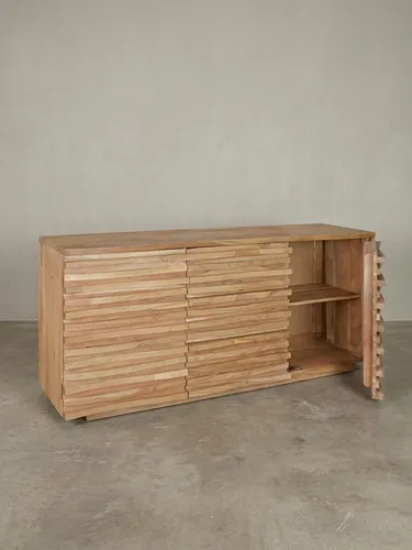 Kadima Design Sideboard aus Akazien-Massivholz mit Natur-Baumkante