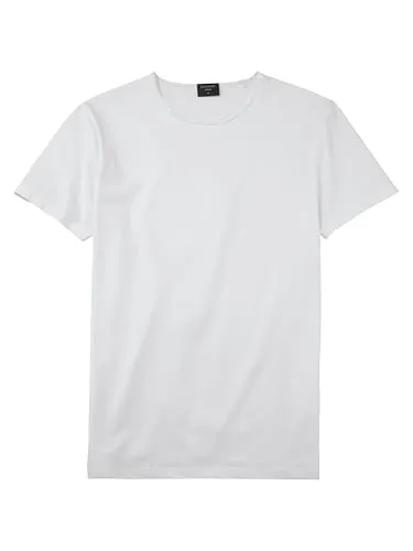 OLYMP T-Shirt Casual weiß M - Shirts, bequemes Basic T-Shirt aus 95% Baumwolle mit Rundhalsausschnitt, ideal für lässige Anlässe und entspannte Outfits.