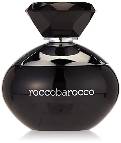 RoccoBarroco Black Eau de Parfum für Damen – 350 g - Eau de Parfum mit aromatischen Noten von Patschuli, Myrrhe und Bernstein, ideal für einen sinnlichen Auftritt und lange Haltbarkeit.