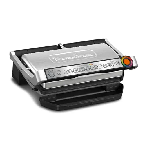 Moulinex Optigrill+ XL, Elektrogrill für den Innenbereich, ideal zum Kochen von Fleisch, Fisch und Gemüse, Kochanzeige und 9 automatische Programme, Antihaftplatten, GI722D