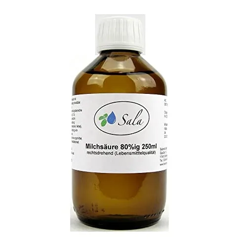 Sala Milchsäure AHA Lactic Acid E270 80% ig rechtsdrehend (250 ml Glasflasche)