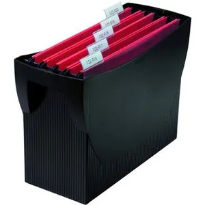 Han Hängeregister-Box 1900-13, Swing, A4, für 20 Hängemappen, ohne Deckel, schwarz