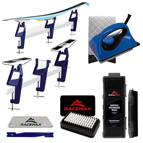 RaceWax Skiwax Set 6-teilig Profi LL Nordic Skispanner Wachsbügeleisen Wachs Wax