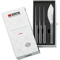 Steakmesser AJAX Pure Metal 4er-Set - Edelstahl Steakmesser für 4 Personen, rostfreier Stahl für langanhaltende Schärfe und elegantes Design - perfekt für Grillabende.
