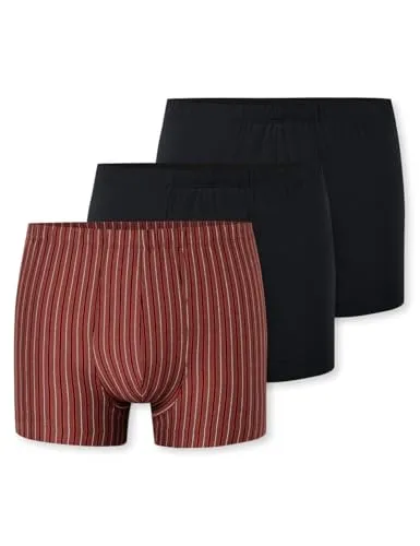 Schiesser Herren 3 Pack Unterwäsche Shorts - Weicher Bund aus Bio Baumwolle - Retroshorts für Herren mit softem, tonalem Komfortbund für hohen Tragekomfort und optimale Passform.