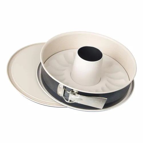 Zenker Creme Noir Springform 28 cm - Springform aus hochwertiger ILAG Ultimate Keramik, ideal für perfekte Kuchen und Torten. Mit zwei Böden für vielseitige Backmöglichkeiten.
