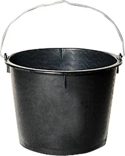 Baueimer 10 l, Polyethylen-Regeneratgemisch, hohe Form, schwarz