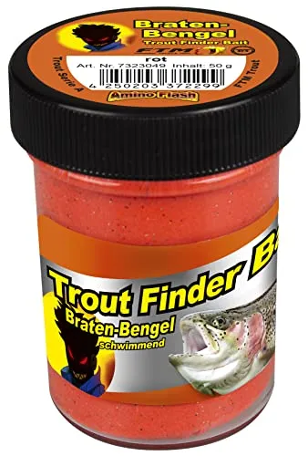 FTM Forellenteig schwimmend Braten Bengel - 50g Forellenpaste, Farbe:rot