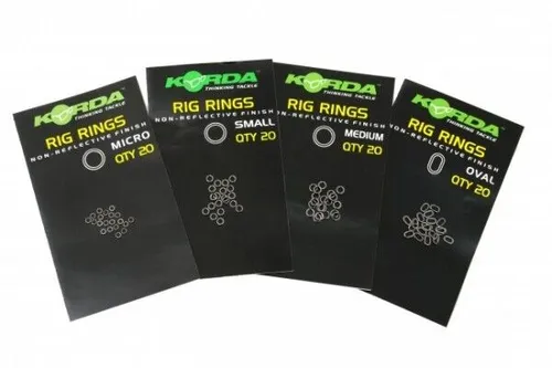 Korda Rig Rings - M in schwarz von Korda