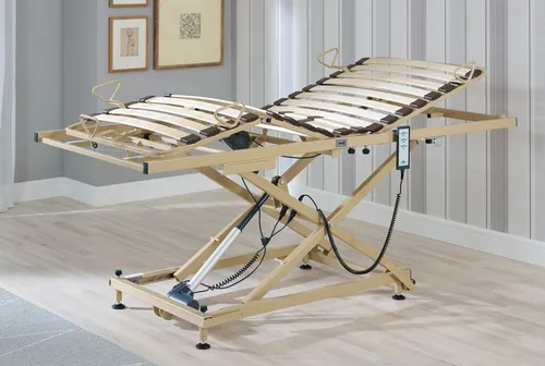 Lippe IV - Höhenverstellbarer Betteinsatz für Pflegebetten, elektrisch - Der Lippe IV Betteinsatz bietet eine flexible Höhenverstellung von 29-74 cm und passt in nahezu jeden Bettrahmen. Ideal für komfortable Pflege und müheloses Aufstehen.