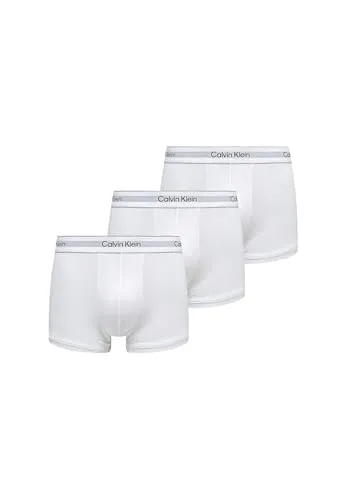 Calvin Klein Herren Boxershorts 3er Pack - Trunks mit Logobund - Herrenunterhosen aus der Icon Stretch Kollektion, bieten ultimativen Tragekomfort durch elastischen Bund und weiche Stretch-Baumwolle für optimale Bewegungsfreiheit.