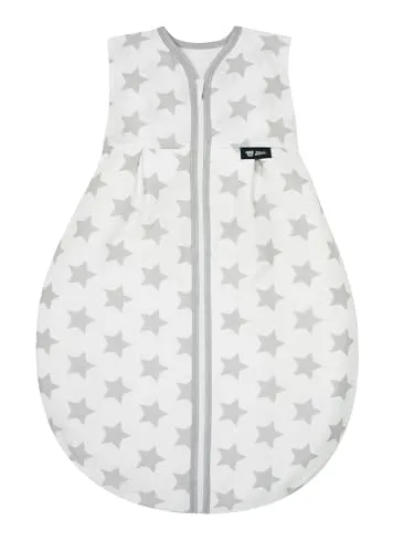 Alvi Sommerschlafsack Molton für Babys – 100% Baumwolle in silber von Alvi
