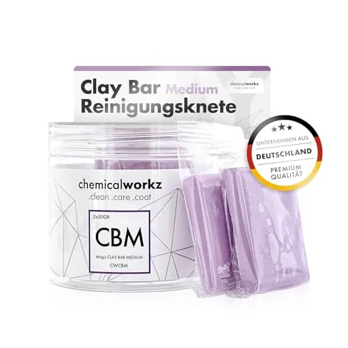chemicalworkz® Magic Clay Bar (2x 50g) Reinigungsknete - Medium Reinigungsknetmasse & Lackreinigungsknete zur Auto Lackpflege & Lackreinigung