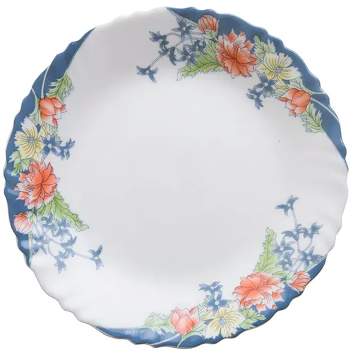 Speiseteller Essteller Luminarc Geschirr Teller Hartglas Blumenmotiv Rund 25 cm