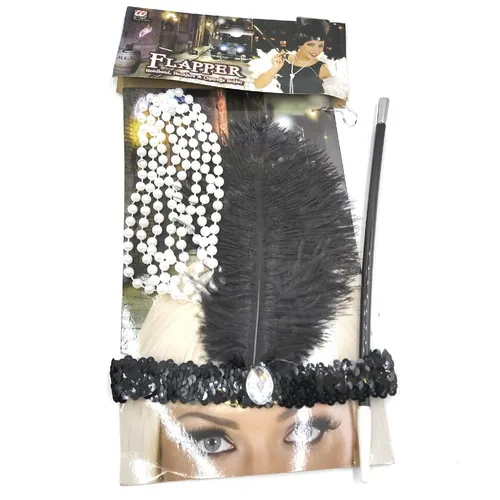 W WIDMANN MILANO Party Fashion 95716 - Verkleidungsset Charleston Stirnband Perl