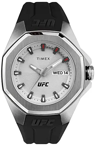 Timex Watch TW2V57200 - UFC Pro Herren Uhr - Armbanduhren für Herren mit Kalenderfunktion, Leuchtzeigern und einem robusten Silikonarmband, ideal für Sport- und Freizeitaktivitäten. Auslieferung in einer ansprechenden Geschenkbox.