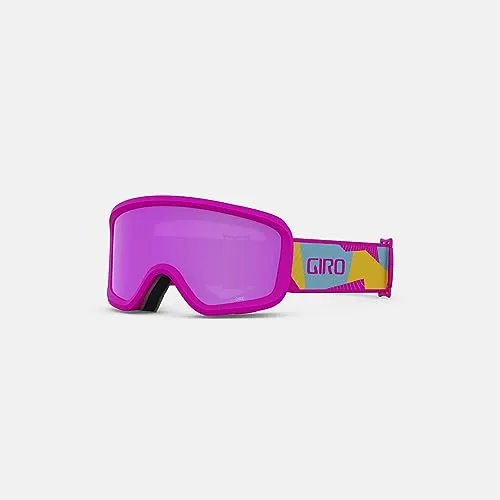 Giro Chico 2.0 Kleinkind Skibrille Snowboardbrille für Kinder Jungen Mädchen 2-4 Rosa Geo Camo Strap mit Amber Pink Linse