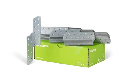 Alberts 846886 Sparren-Pfettenanker | links | sendzimirverzinkt | 32 x 32 x 170 mm | 25er Set