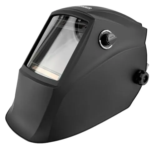 WELDINGER AH 500 Realcolor Automatik-Schweißhelm DIN 5-8/9-13 Panoramasichtfeld solar Mattschwarz
