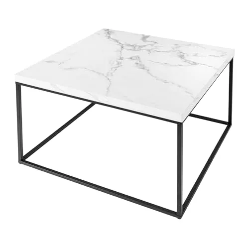 riess-ambiente Couchtisch ARCHITECTURE 60cm - Marmor-Design & Metall - Couchtisch in modernem Marmor-Design mit stabiler Metallbasis, ideal für stilvolle Wohnzimmer und ein zeitloses Ambiente.