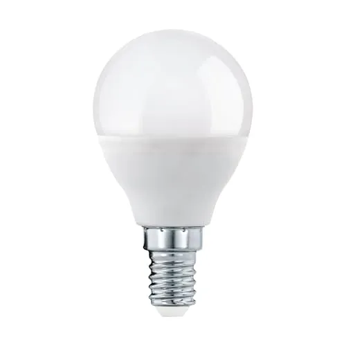 EGLO E14 LED Lampe dimmbar, Glühbirne Milky in Tropfenform, 7,5 Watt (entspricht 60 Watt), 806 Lumen, Leuchtmittel Tropfen warmweiß, 3000 K, Glühlampe P45, Ø 4,6 cm