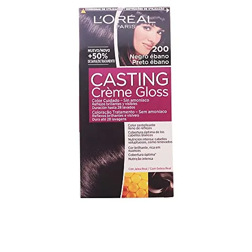 LOreal Paris Casting Creme Gloss Baño De Color 200 Negro Ébano