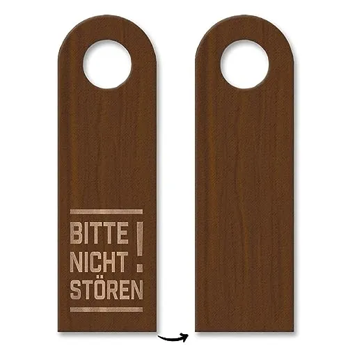 trendaffe - Bitte Nicht stören! Türhänger mit Muster Rustikal Bürotüre Zimmertüre Büro Holz