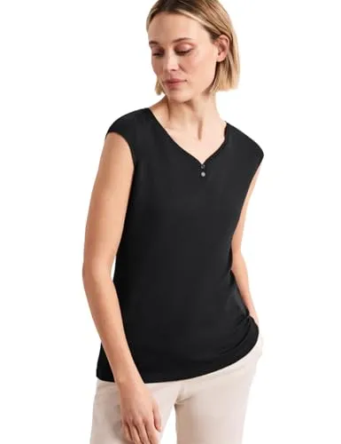 Damen Shirt mit gerundetem V-Ausschnitt von Street One