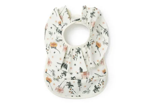 Elodie Baby-Lätzchen Meadow Blossom - Lätzchen aus schnelltrocknendem, wasserdichtem Material mit großer Vordertasche für weniger Chaos. Ideal für designbewusste Eltern, die Wert auf Funktionalität und Stil legen.