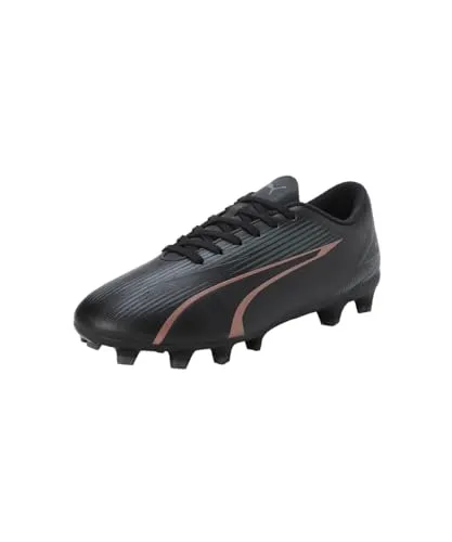 PUMA Soccer Shoe Unisex Kinder, Puma Black Copper Rose, 28 EU - Fußballschuhe für Jungen mit leichtem PU-Obermaterial und TPU Speedplate für optimalen Halt und Antrieb auf dem Platz.