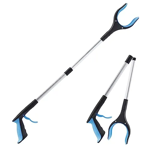 OITUGG 83cm Greifer zum Aufheben, 1 Stück Müllzange, Greifzange für Senioren und Hilfsmittel, Müllgreifer Zange mit Magnetspitzen und 360° Drehbarer Kopf, 32.6 Zoll Aluminium Faltbare Greifarm