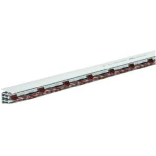 Hager KDN380B Phasenschiene 3P, 16qmm, 57mod, Gabel 80A - Druckschalter, isolierte Phasenschiene für 3 Phasen, max. 80A, ideal für sichere Stromverteilung in Schaltschränken.