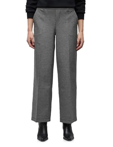 Street One Studio Wide Leg Herringbone Hose Black 40 - Damenjeans im Casual Fit mit Mid Waist und weit geschnittenen Beinen für optimalen Tragekomfort. Ideal für lässige Outfits und vielseitig kombinierbar.