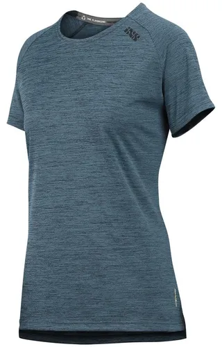 iXS Damen Jersey Kurzarm Flow X - Ocean Blau, Größe 42 - Trikot für Damen, aus recyceltem Material mit 4-Wege Stretch für optimalen Komfort und Passform. Ideal für nachhaltige Radabenteuer.