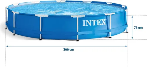 Steinbach 128212 Frame Pool Set Rondo II 366 x 76 cm mit Kartuschenfilter
